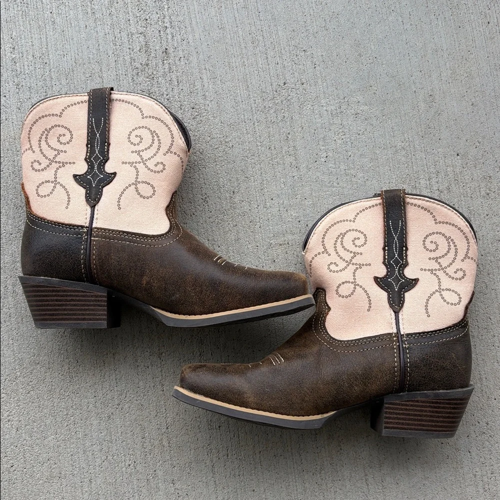 NEW Justin Boots 6” Chellie Quake Boot in Brown Cream Women’s 8B - Picture 1 of 9